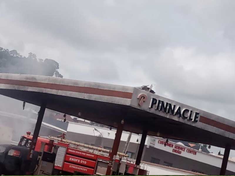 Fire Outbreak at Enugu Filling Station, No Life Lost